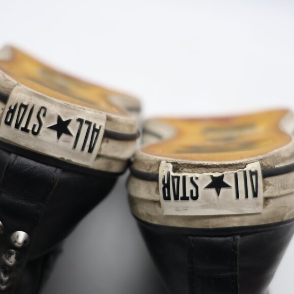 Converse X John Varvatos Men's 10 Women's 12 Studded Hi Leather Black 125707C - Picture 13 of 14